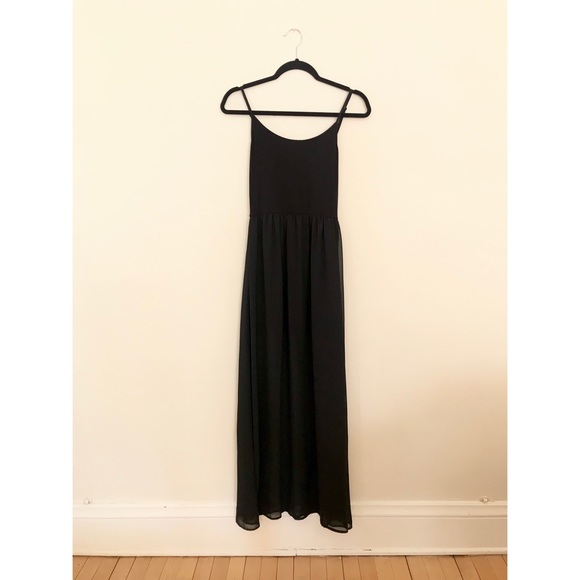 Black sheer maxi + mini dress, M - Picture 2 of 7